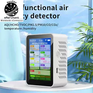Detector de Calidad del Aire Multifuncional PM2.5, CO2, CO Temperatura, Monitor de Humedad, WiFi - Imagen 1 de 6