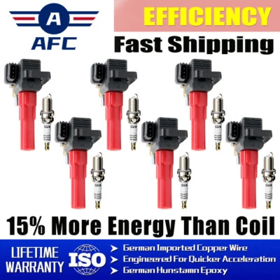 6PCS Ignition Coil+Spark Plug for SUBARU OUTBACK TRIBECA B9 3.0L 3.6L UF287 afc - Изображение 1 из 4