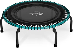 JumpSport 350 Pro Fitness 39 Inch Cardio Workout Indoor Trampoline, Teal/Black - Picture 1 of 12