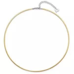 Cadena Omega reversible de oro de dos tonos blanca y amarilla de 16" 2 mm 14 K - Imagen 1 de 3
