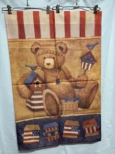 Oso de peluche grande Toland bandera americana patio nailon usado en excelente estado - Imagen 1 de 3