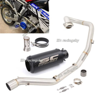 Deslizable para Suzuki DRZ400 S SM 2000-2025 escape completo negro silenciador cabezal tubo medio Foto 1 de 4