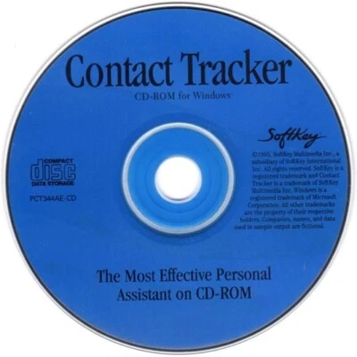 Contact Tracker (PC-CD, 1995) for Windows & DOS - NEW CD in SLEEVE - Image 1 of 3