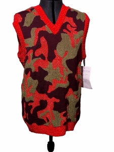 Euro Rose Knitwear Vest Pullover Women Medium Boucle Forest Size M - Picture 1 of 12