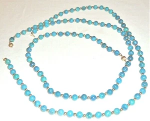 14K gold and Eilat Stone two-part necklace, purchased in Israel in the 1980s - Picture 1 of 3