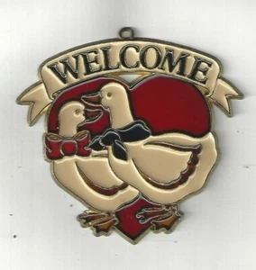 Goose/ Geese Welcome Suncatcher w/Suction cup (New Old Stock) - Picture 1 of 1