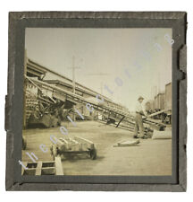 Australian 1880s Glass Photo Slides Unloading Grain Photograph Australiana 