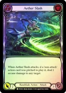 Aether Slash foil (Blue) Dynasty NM Flesh And Blood - Picture 1 of 1