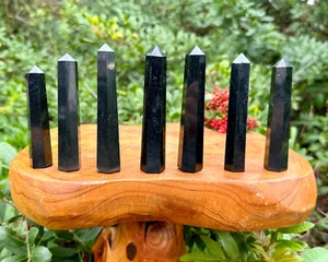 Shungite Obelisk, 3 - 4" (6-Sided 'A' Grade, Shungite Crystal Tower, Point) - Picture 1 of 10