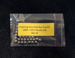 HONDA Z50 New Steering Stem Ball Bearing Replacement Kit (QTY 42) 1969 -1971 - Picture 1 of 4