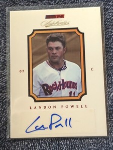 2007 TRISTAR Autothentics Red Auto Auto /50 Landon Powell #54 Auto