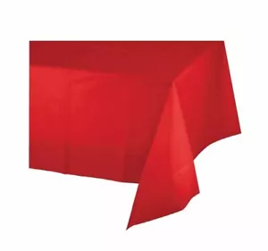 Classic Red Touch of Color Premium Plastic Tablecover 54 x 108 - Picture 1 of 1