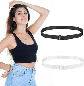2 Stück Damen Elastischer Gürtel, Verstellbarer Biesengürtel für Crop Tops, Shirt Biesenband fo - Bild 1 von 6