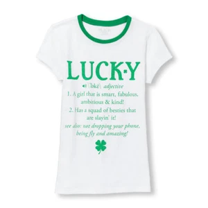 CAMISETA TOP BLANCA BRILLANTE DEFINICIÓN TCP 'LUCKY' XS-XXL 4-16 DÍA DE SAN PATRICIO - Imagen 1 de 2
