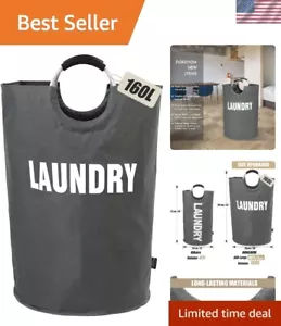 160L XX-Large Laundry Basket 7 Colors, Collapsible Laundry Bag, Foldable Laun... - Picture 1 of 11