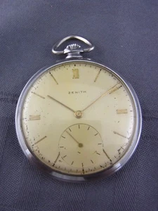 alte Taschenuhr Stahl ca 30/40er Jahre Zenith - Bild 1 von 10
