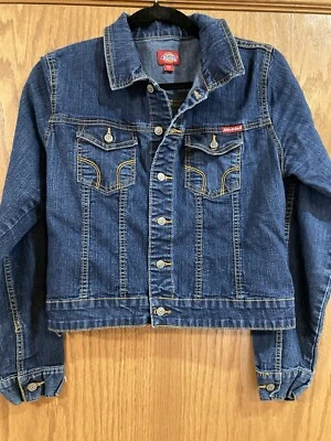 Dickies Denim Jean Jacket, Size L, Button Front, Cotton/Poly/Spandex - Image 1 of 4