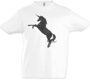Unicorn Silhouette Boys T-Shirt Toon Cartoon Comic Look Princess Fairies Fun - Picture 1 of 1