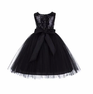 Sequins Mesh Flower Girl Dress Easter Summer Wedding Graduation Ceremony J122 - Picture 1 of 8