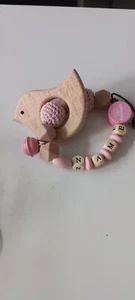 Greifling mit Namen Geschenk zur Geburt eines Mädchens - personalisiert - Bild 1 von 2