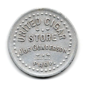 JOE GUNDERSON • UNITED CIGAR STORE • 5¢ IN TRADE • EAGLE GROVE, IA. • TC-43454 - Bild 1 von 2
