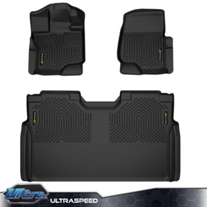 Floor Mats Liners TPE Fit For 2015-2024 Ford F-150/F150 Lightning Super Crew Cab - Picture 1 of 12