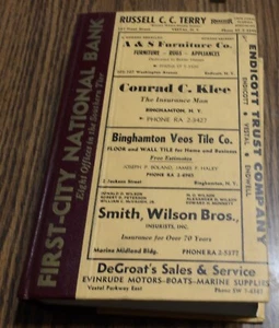 1961 BINGHAMTON SUBURBAN CITY VERZEICHNIS ENDICOTT JOHNSON CITY VESTAL WINDSOR NY - Bild 1 von 4