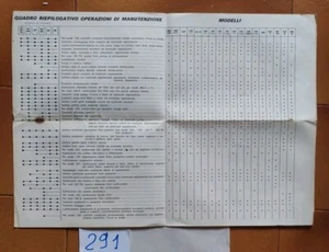 FIAT PIANO DI MANUTENZIONE PROGRAMMATA FINO A 100000 Km Anno XI 1975 Allegato.  - Foto 1 di 21