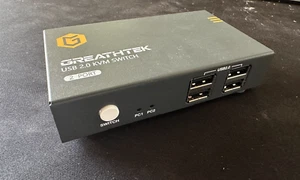 4K@60Hz USB KVM Switch für 2 Computer mit Drucker, Maus,Tastatur und 4 USB-Ports - Photo 1/2