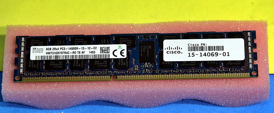 UCS-MR-1X082RZ-A Cisco HMT31GR7EFR4C-RD Hynix 8GB 2Rx4 DDR3-1866 PC3-14900R RDIM - Image 1 of 1
