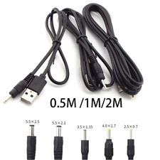 1pcs USB A Male to 2.5mm-5.5mm Connector DC Charger Power Supply Adapter Cords