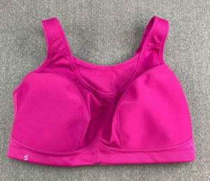 Glamorise No Bounce Camisole Sports Bra 38 DD Workout Bra Full Coverage Pink - Picture 1 of 13