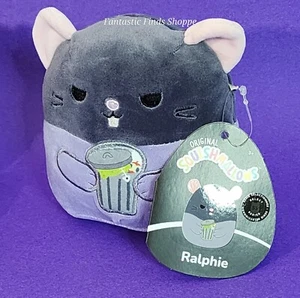 Squishmallows Select Series Ralphie il ratto grigio con secchio della spazzatura 5" nuovo con etichetta - Foto 1 di 1