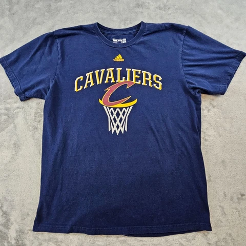 Cleveland Cavaliers T-Shirt Men's Large Blue Adidas The Go-To Tee Basketball Cover