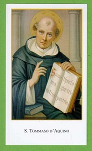Santino Holy Card Image Pieuse  Heiligenbild  San Tommaso D'Aquino - Picture 1 of 1