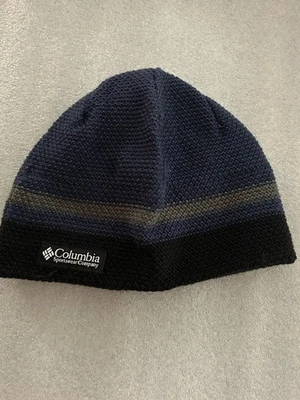 Columbia Adult Unisex Beanie Hat, One Size Fits Most In Black, Blue & Green - Image 1 of 4
