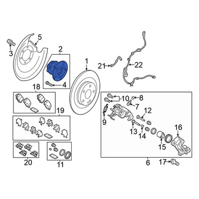 For Mitsubishi Outlander 14-18 Mitsubishi Rear Wheel Bearing & Hub Assembly - Image 1 of 4