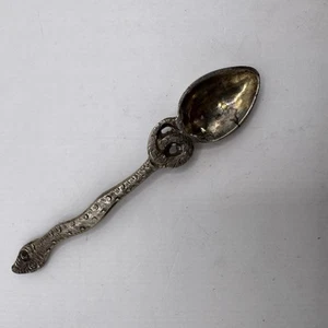 Vintage winziger Sterling Schlange geprägt Salz/Senf Löffel 2 1/2", klein, zierlich - Bild 1 von 7