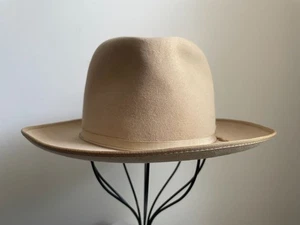 Sombrero Fedora Vintage Coronet Brauer's Appleton Oshkosh Fond-Du-Lac Beige Tostado 213/4" - Imagen 1 de 13