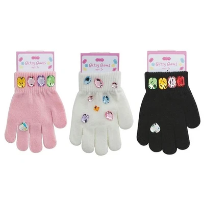 Guantes Mud Pie H5 Niños Niña Brillo Tejido con Estrás 12600373 - Elige Color Foto 1 de 3