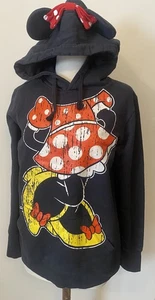 Disney Parks Minnie Mouse schwarzer Pullover Hoodie Pulli mit Ohren und Schleife Gr. L - Bild 1 von 7