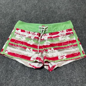 Backswing Surfboardshorts Damen 14 grün rot Blumenmuster Gesäßtasche Bademode - Bild 1 von 13