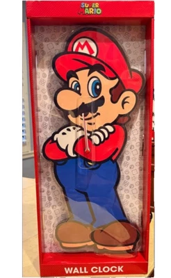Nintendo Super Mario Cut out Wall Clock 19.5" Tall - Image 1 of 3
