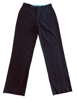 IZOD Niños Jóvenes 16 Regular Negro Vestido Pantalones Frente Plano Elastizado Uniforme Escolar Foto 1 de 4