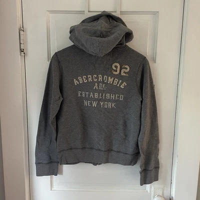 VTG Abercrombie & Fitch Y2K Muscle Pullover Hoodie Sweater Puff Print XS/S - Image 1 of 4