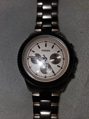 Fossil CH-2707 Rose Gold Tone Analog Quartz Chrono Watch Size 7.5" New Battery - Image 1 of 4