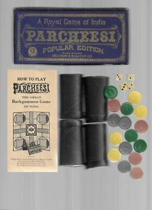 PARCHEESI-ROYAL GAME OF INDIA 1938 EDITION FROM SELCHOW & RICHTER - Picture 1 of 3