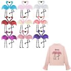 Clothes Sweater Sew on Flamingo Sequins Patch Embroidered Paillette Applique