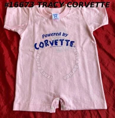 18 Month Infant Pink Powered By Corvette One Piece Bodysuit - Изображение 1 из 2