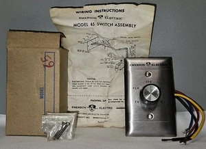 Interruptor giratorio eléctrico vintage Emerson de 6 posiciones modelo SW modelo 65 - Imagen 1 de 11